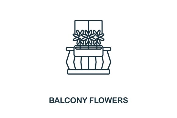 Balcony Flowers Icon Graphics and Icons Review