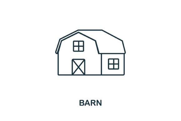 Barn Icon Graphics and Icons for Editorial Publishing