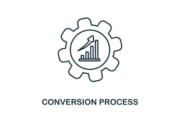Conversion Process Icon Graphics and Icons Review