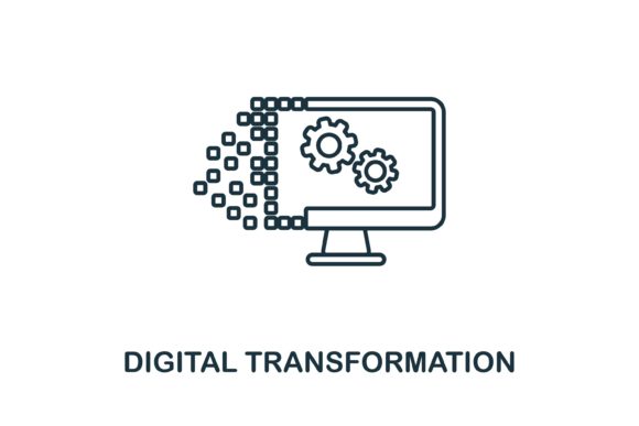 Digital Transformation Icon Graphics and Icons Review