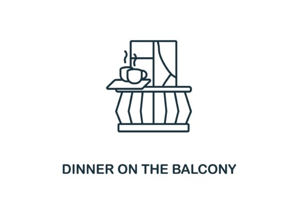 Dinner on the Balcony Icon Graphics and Icons Review