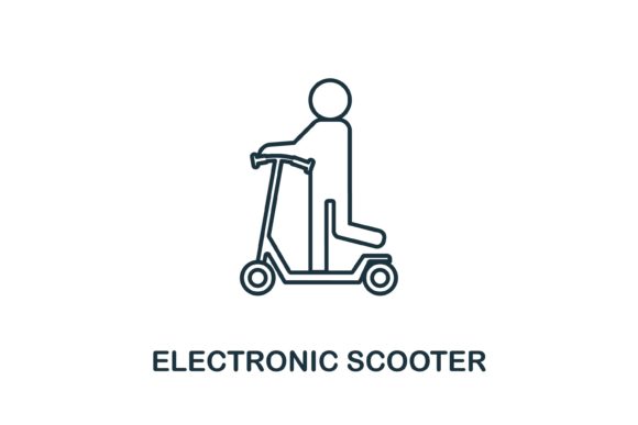 Electronic Scooter Icon Graphics and Icons Review