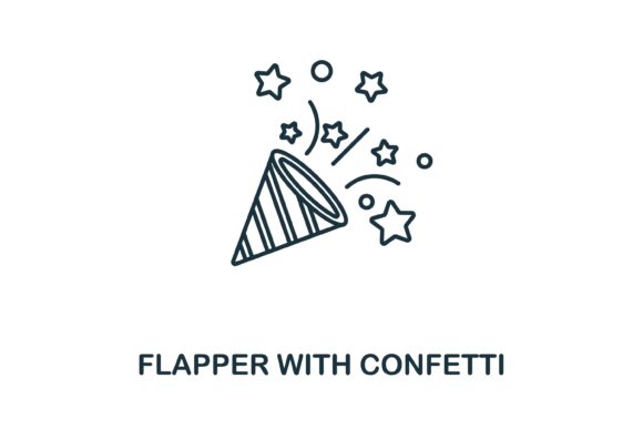 Flapper with Confetti Icon Graphics Review