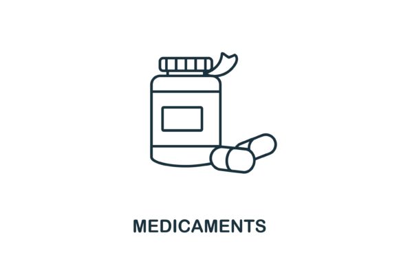 Medicaments Icon Graphics for Small Business Branding