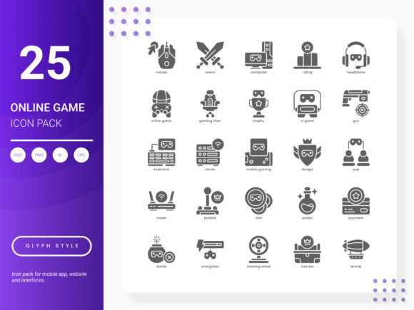 Online Game Icon Pack: Graphics and Icons for Modern Content