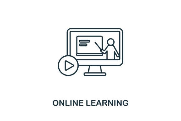 Online Learning Icon Graphics Review