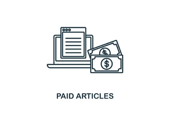 Paid Articles Icon Graphics and Icons Review