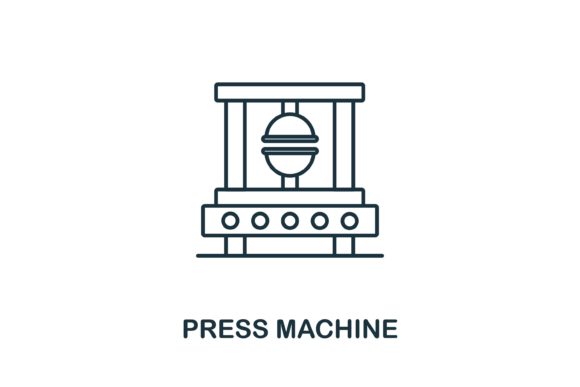 Press Machine Icon Graphics and Icons for Editorial Use
