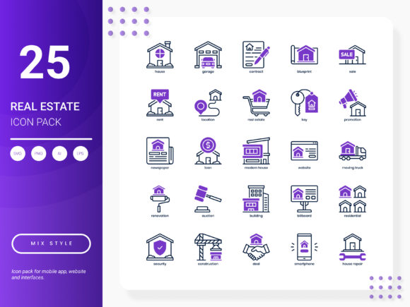 Real Estate Icon Pack: Graphics and Icons for Digital Sellers