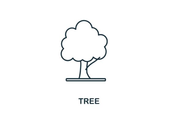 Tree Icon Graphics and Icons for Editorial Design